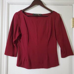 Pinup Couture Burgundy Top